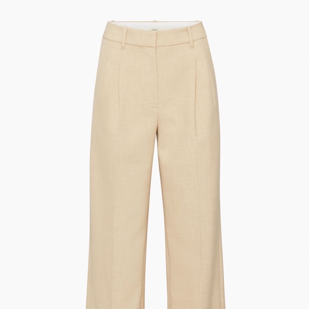 Aritzia Wilfred Effortless Pant in Heather Oat Beige